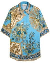ALÉMAIS - Cassie Printed Silk Shirt - Lyst