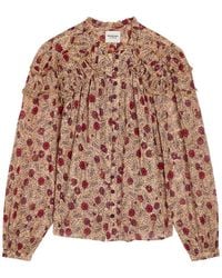 Isabel Marant - Christa Ruffled Floral-Print Cotton Shirt - Lyst