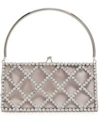 Rosantica - Garofano Crystal-Embellished Satin Shoulder Bag - Lyst