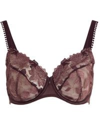 Simone Perele - Dahlia Floral-Embroidered Tulle Underwired Bra - Lyst