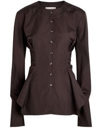 LIBEROWE - Lavinia Darted Cotton-Poplin Shirt - Lyst
