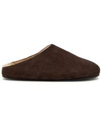 The Row - Hudson Suede Sliders - Lyst