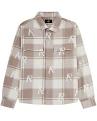 Represent - Logo-print Checked Flannel Shirt - Lyst