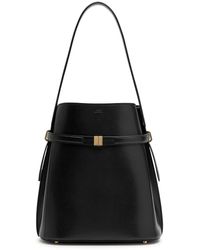 TOTEME - Belted Leather Bucket Bag - Lyst