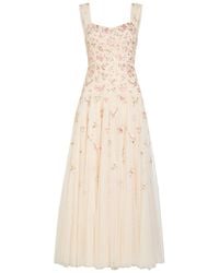 Needle & Thread - Mayflower Ditsy Floral-Embroidered Tulle Gown - Lyst