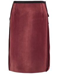 Maison Margiela - Reverse-Effect Satin Midi Skirt - Lyst