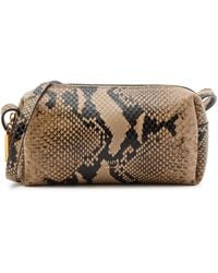 KHAITE - Kye Mini Snake-Effect Leather And Suede Cross-Body Bag - Lyst