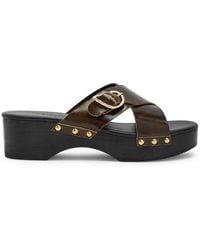 Ancient Greek Sandals - Marilisa Stud-Embellished Leather Clog Sandals - Lyst