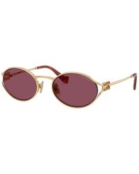 Miu Miu - Round-Frame Sunglasses - Lyst