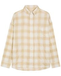 Picante - Rocco Checked Crinkled Cotton-Blend Overshirt - Lyst