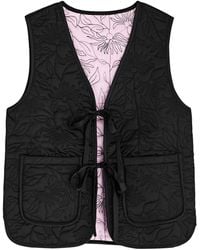 Damson Madder - Arte Reversible Embroidered Satin Gilet - Lyst