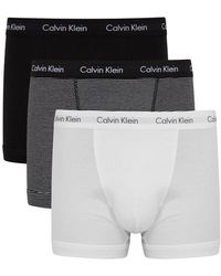 Calvin Klein - Stretch-Cotton Trunks - Lyst