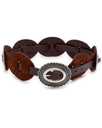 Anderson's - Embellished Suede Concho Belt - Lyst