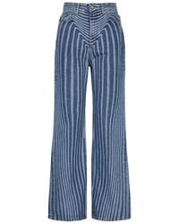 Jean Paul Gaultier - Body Morphing Printed Wide-Leg Jeans - Lyst