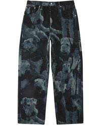 Dries Van Noten - Pine Printed Wide-Leg Jeans - Lyst