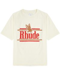 Rhude - Rossa Logo-print Cotton T-shirt - Lyst