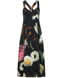 Stine Goya - Jodie Floral-Print Satin Midi Dress - Lyst