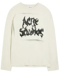 Acne Studios - Logo-Print Long-Sleeve Cotton-Blend T-Shirt - Lyst