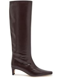 STAUD - Wally Leather Knee-High Boots - Lyst