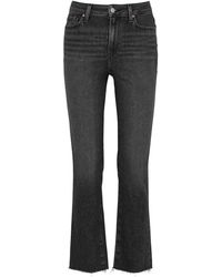 PAIGE - Cindy Cropped Straight-leg Jeans - Lyst