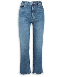 FRAME - The Ruler Crop Straight-Leg Jeans - Lyst