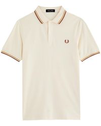 Fred Perry - Logo-Embroidered Piqué Cotton Polo Shirt - Lyst