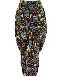 Vivienne Westwood - Spontanea Floral-Print Draped Midi Skirt - Lyst