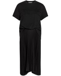 3.1 Phillip Lim - Tucked Plissé Cotton T-Shirt Dress - Lyst