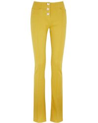 16Arlington Maroa Yellow Slim-leg Wool-blend Trousers