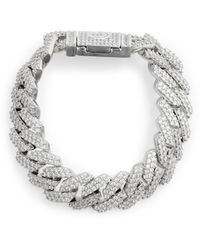CERNUCCI - Prong Cuban Crystal-Embellished Bracelet - Lyst