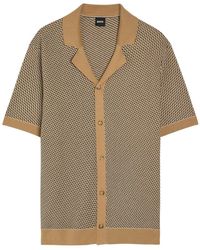 BOSS - Lomare Jacquard Cotton Shirt - Lyst
