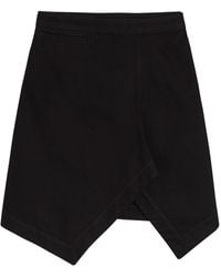 Lemaire - Asymmetric Denim Mini Skirt - Lyst