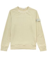 Stone Island - Ghost Piece Logo Cotton Sweatshirt - Lyst