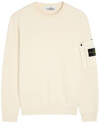 Stone Island - Logo Cotton Sweatshirt - Lyst