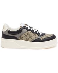 Gucci - Chunky B Monogrammed Canvas And Leather Sneakers - Lyst