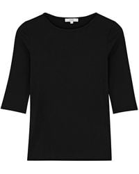 Vince - Ribbed Stretch-jersey Top - Lyst