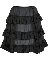 Dries Van Noten - Charlice Ruffled Ramie Top - Lyst