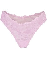 Skims - Stretch-Lace Dipped Thong - Lyst