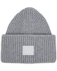 Acne Studios - Pansy Ribbed Wool Beanie - Lyst