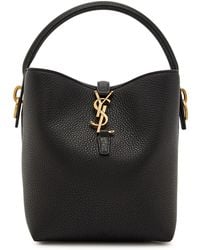 Saint Laurent - Le 37 Small Grained Leather Bucket Bag - Lyst