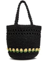 Damson Madder - Tulip Raffia Top Handle Bag - Lyst