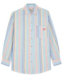 Damson Madder - Skyla Striped Cotton-Blend Shirt - Lyst