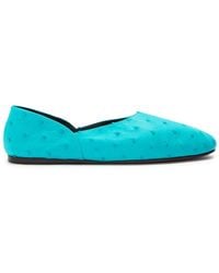 KHAITE - Jane Ostrich Leather Ballet Flats - Lyst