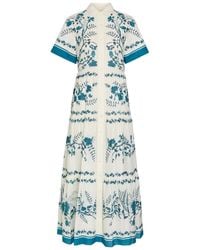Erdem - Floral-Print Cotton And Linen-Blend Midi Shirt Dress - Lyst