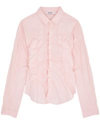 GIMAGUAS - Lupa Smocked Cotton Shirt - Lyst