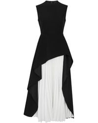 Solace London - Severny Peplum Pleated Midi Dress - Lyst