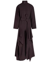 Alaïa - Ruffle Poplin Jumpsuit - Lyst