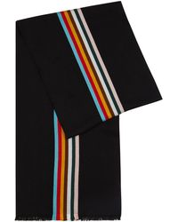 Paul Smith - Central Striped Wool-blend Scarf - Lyst