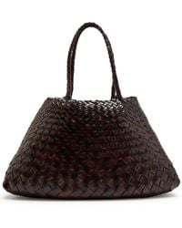 Dragon Diffusion - Santa Croce Big Woven Leather Tote Bag - Lyst