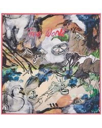 Vivienne Westwood - Free World Printed Silk Scarf - Lyst
